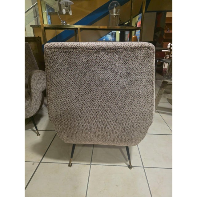 Beige Armchairs attributed to Gigi Radice for Minotti, 1960s, Set of 2 For Sale - Image 8 of 12