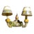 Vintage Portuguese Chandelier Fábrica Sant'Anna Ceramic Art 5 Light W/Chain For Sale