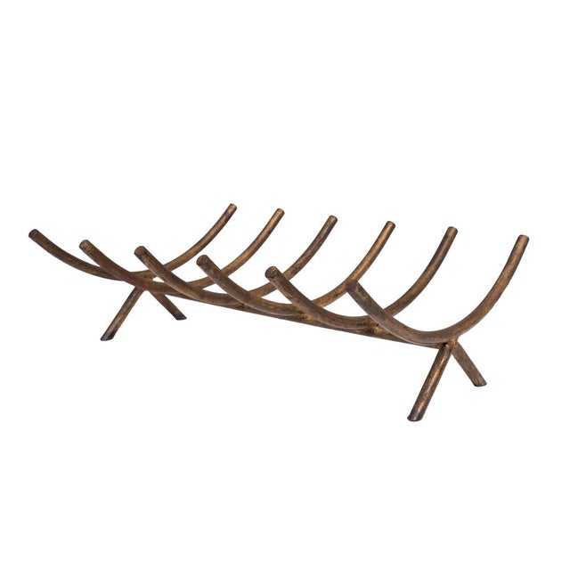 Forced Iron Stand Fireplace Log Fire Holder by George Nelson for Howard Miller, 1960s For Sale - Image 10 of 10
