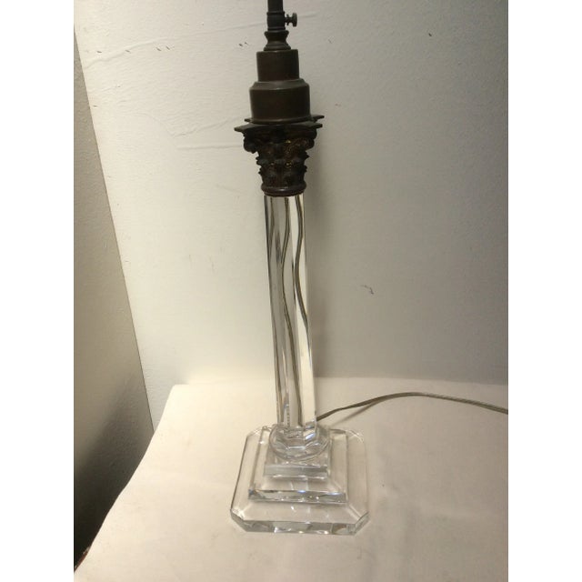 Crystal & Gilt Bronze Corinthian Column Lamp For Sale In San Antonio - Image 6 of 9