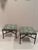 Faux Bamboo Brass & Contemporary Upholstered Benches Ottomans -a Pair For Sale In Philadelphia - Image 6 of 6