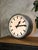 A 1950s double-faced railway station clock by rft (rundfunk- und fernmelde-technik), made in germany and fully restored,...