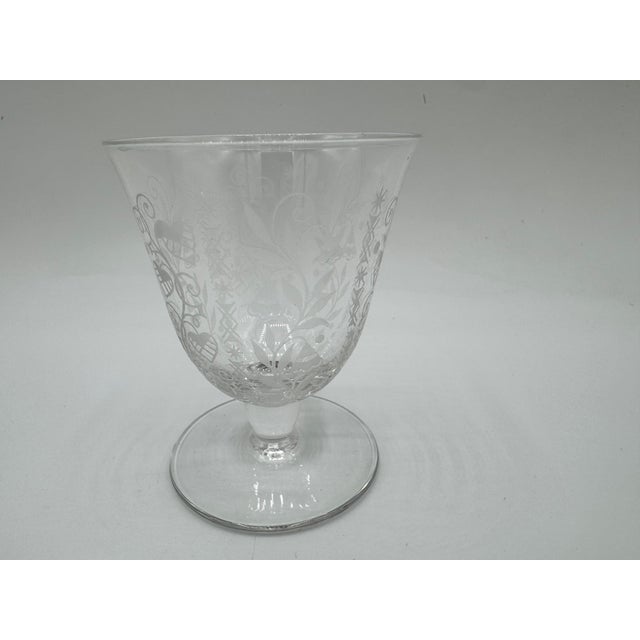 1940s White Wine Glasses with Argentina Pattern from Baccarat, 1940, Set of 5 For Sale - Image 5 of 18