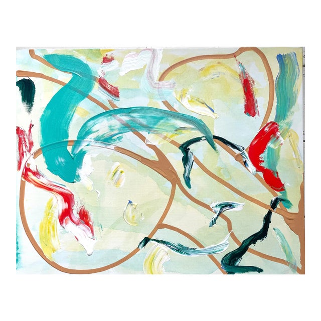 Matthew Izzo Abstract Painting “Seaside” (2023) - Acrylic Paint on Canvas, For Sale