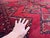 Vintage Afghan Ersari Khamyab Diamond Chain Tribal Rug - 9'2" X 6'0" For Sale - Image 12 of 14