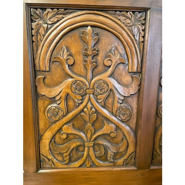 Antique Hand-Carved Wood Storage Bench For Sale - Image 14 of 16