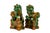 Mid 20th Century Rare Mid-Century Modern Chinese Ceremic Food Dogs in Vibrant Sancai-Style Green & Amber Drip Glaze For Sale - Image 5 of 12