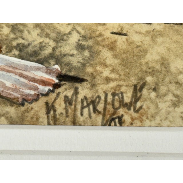 Karen Marlowe "Old Cottage, Broadmarsh" Original Watercolor, Framed For Sale - Image 10 of 12