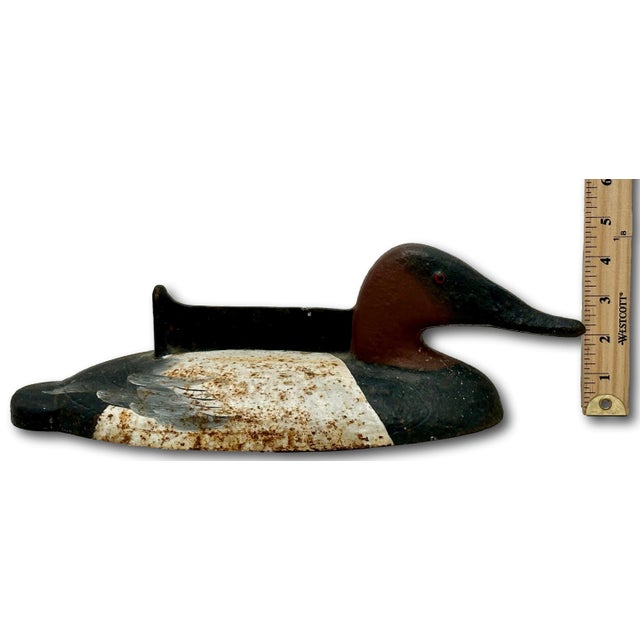 Very Rare & Unusual Antique Figurative Cast Iron Duck Decoy Motif Front Porch Boot Scraper - Circa 1920s For Sale - Image 18 of 18