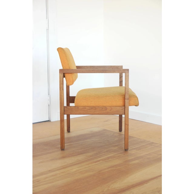 Vintage Mid-Century Modern Wood & Upholstered Arm Chair For Sale - Image 6 of 11
