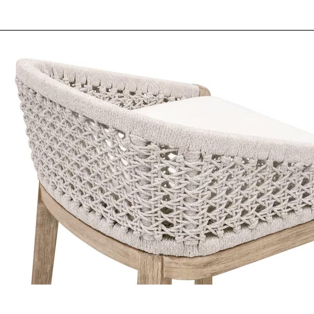 White Essentials For Living Montecito Natural Gray Mahogany Counter Stool For Sale - Image 8 of 9