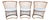 Iconic MCM Russel Woodard Set of 3 Iron Chairs For Sale