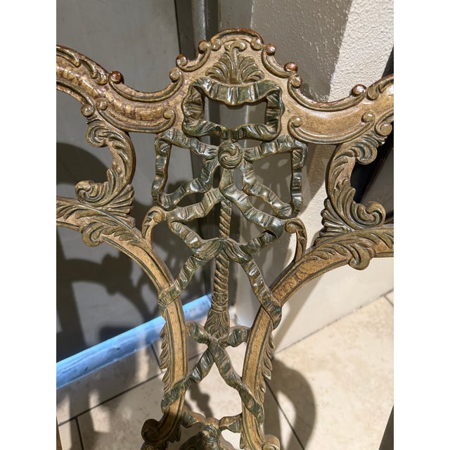 Chinese Chippendale Arm Chair Hand Painted For Sale - Image 9 of 18