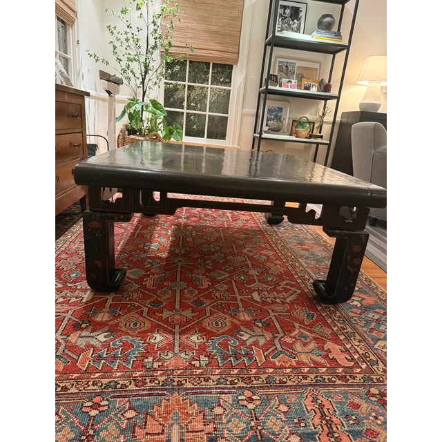 Attributed to Rose Tarlow Chien Lung Chinoiserie Coffee Table, Tete De Negre Finish For Sale In Los Angeles - Image 6 of 7