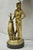 Vintage Maitland Smith Bronze Figure Golfer Sculpture Table Lamp W Leather Shade For Sale - Image 14 of 18