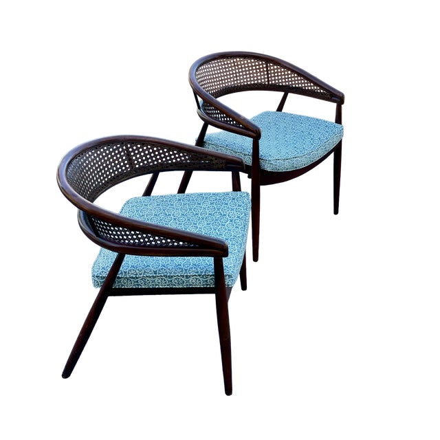 Mid 20th Century Vintage James Mont Side Chairs - Pair For Sale - Image 5 of 7