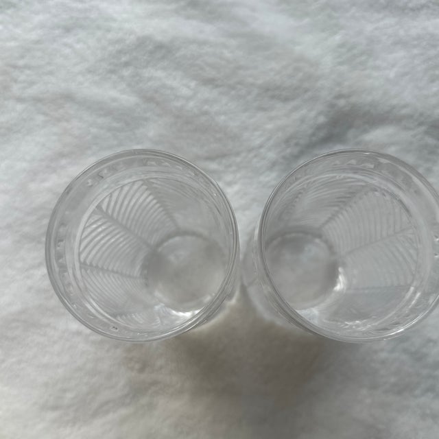 Traditional Vintage Ralph Lauren Herringbone Crystal Highball Glasses - Set of 2 For Sale - Image 3 of 4