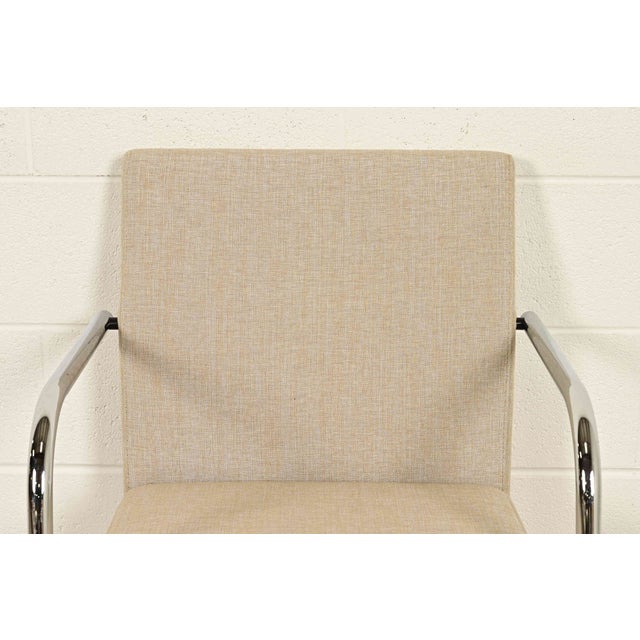 Mies Van Der Rohe Brno Style Mid-Century Modern Chrome Tubular Cantilever Club Chairs, Pair For Sale In South Bend - Image 6 of 13