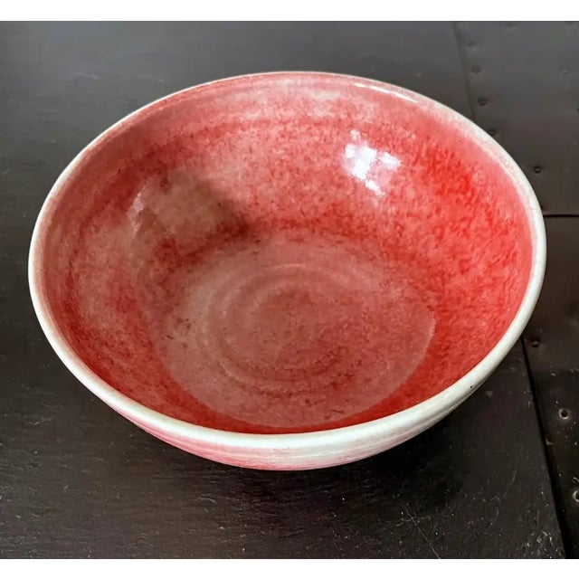 Red 1960s Early Studio Ceramic Bowl by Brother Thomas Bezanson For Sale - Image 8 of 12