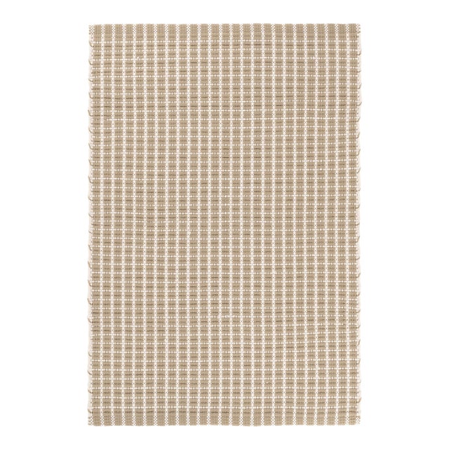 Dash & Albert by Annie Selke Gridiron Wheat Indoor/Outdoor Rug, 8' x 10' For Sale