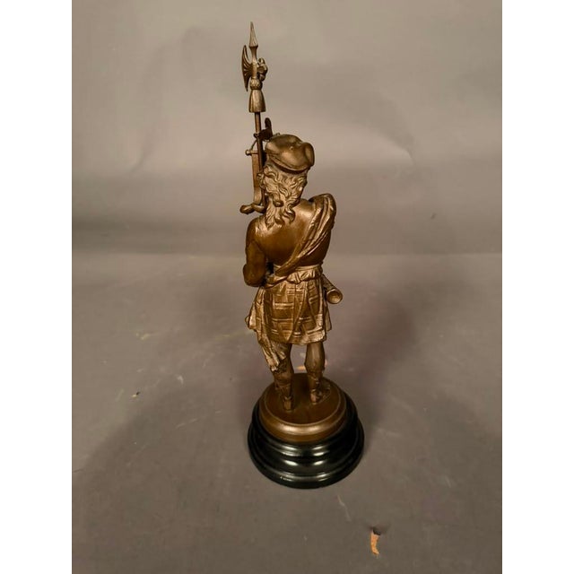 Pair of 19th Century European Bronze-Finished Soldier Figures With Ebonized Bases, Circa 1890 For Sale - Image 10 of 18