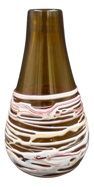 Glass Vase with Melted Ribbon Strands from Venini, 1960s