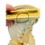Mid-Century Modern Vintage Arnart Head Vase Lady Yellow Hat Pearl Necklace Earrings Japan. For Sale - Image 3 of 8
