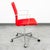 Mid-Century Modern Mid Century Modern Office Chair Red Swivel Work Armchair Arne Jacobsen Suede MCM For Sale - Image 3 of 12