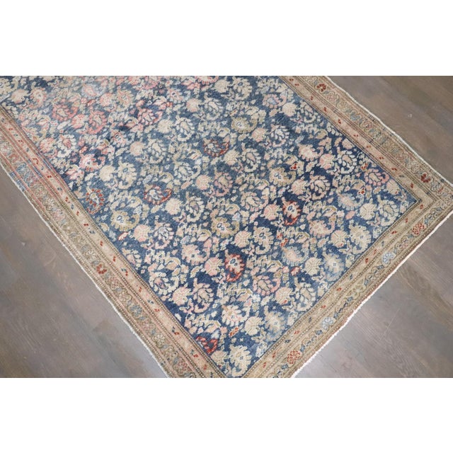 Early 20th Century Ink Blue Long Persian Malayer Runner - 3' x 18'7" For Sale - Image 12 of 12