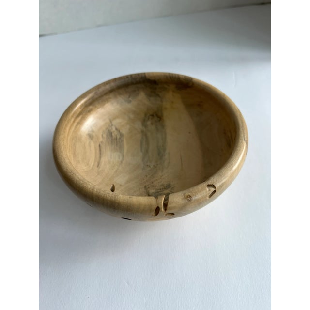 Vintage Spalted Holly Hand Turned Bowl , marked on reverse "spalted holly" FHS 3/90-5 A gorgeous art piece to add to your...