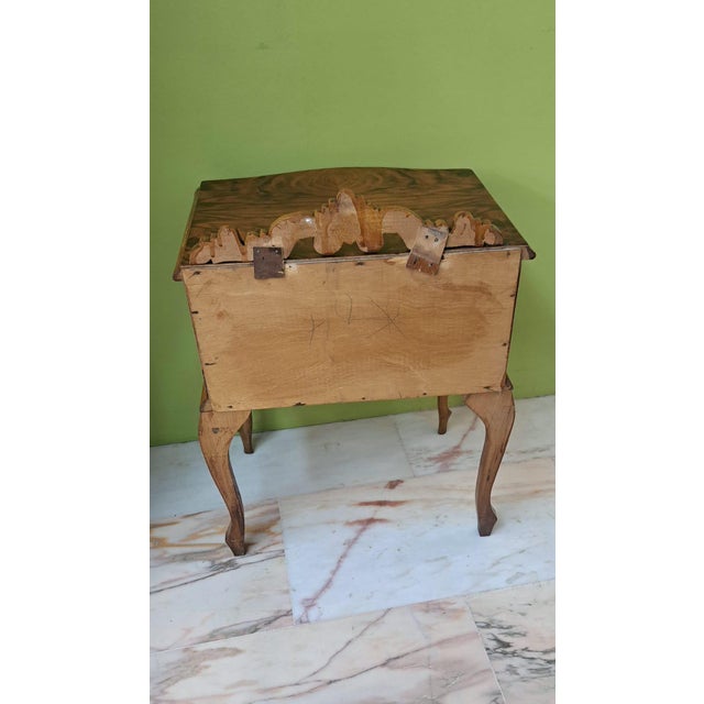 Brown Vintage Louis XV Bedside Table, 1960 For Sale - Image 8 of 9