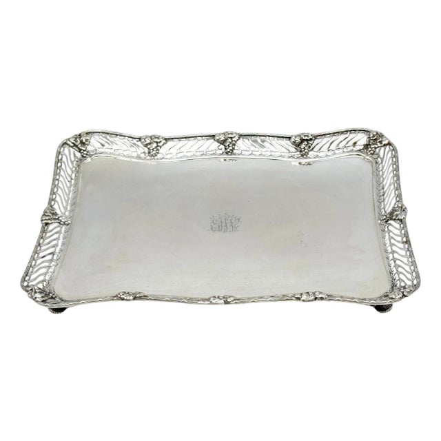 Tiffany & Co. Sterling Tray Grape & Vine Design Influences Paulding Farnham For Sale