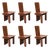 Set of Six Modernist Dining Chairs by Carlo Scarpa for Gavina For Sale