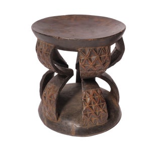 Carved African Wood Stool IV For Sale