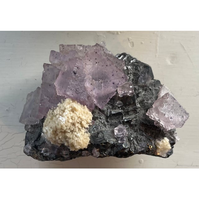Old Fluorite Mineral Rock Specimen For Sale - Image 9 of 15