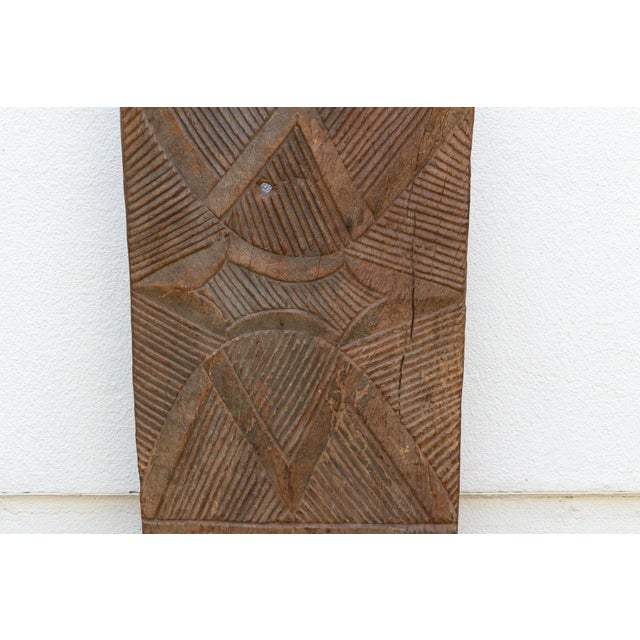 Antique African Radiating Sunburst Carved Door For Sale - Image 4 of 8