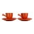 1930s Uranium Oxide Radioactive Orange Fiestaware Cup and Saucer Pair For Sale