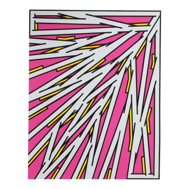 Nicholas Krushenick, Small Pink, Pop Art Screenprint For Sale