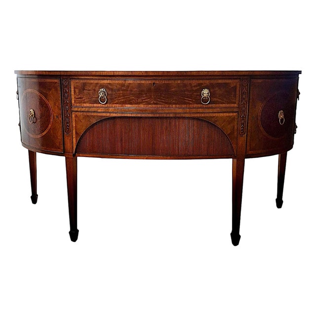 Federal-Style Mahogany Demilune Sideboard For Sale