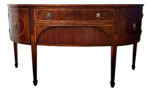 Federal-Style Mahogany Demilune Sideboard