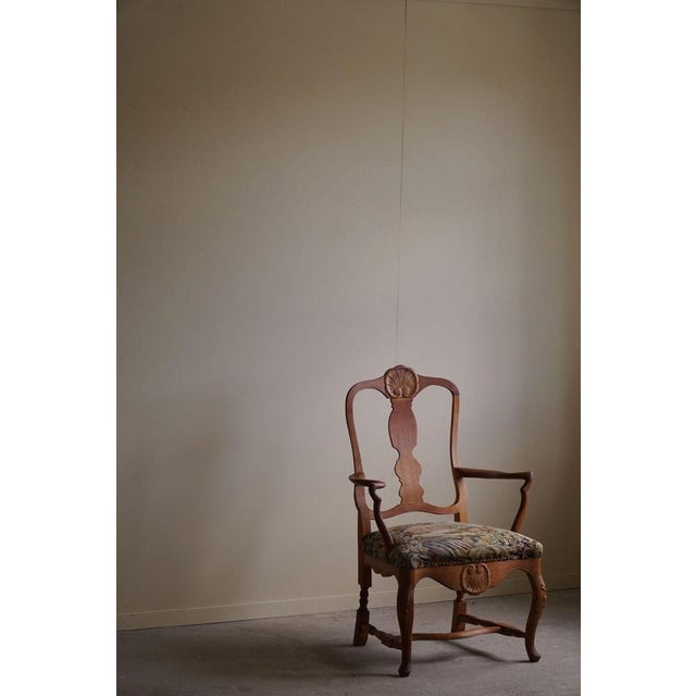 Classic Baroque Style Armchair in Oak, 1930s For Sale - Image 12 of 15