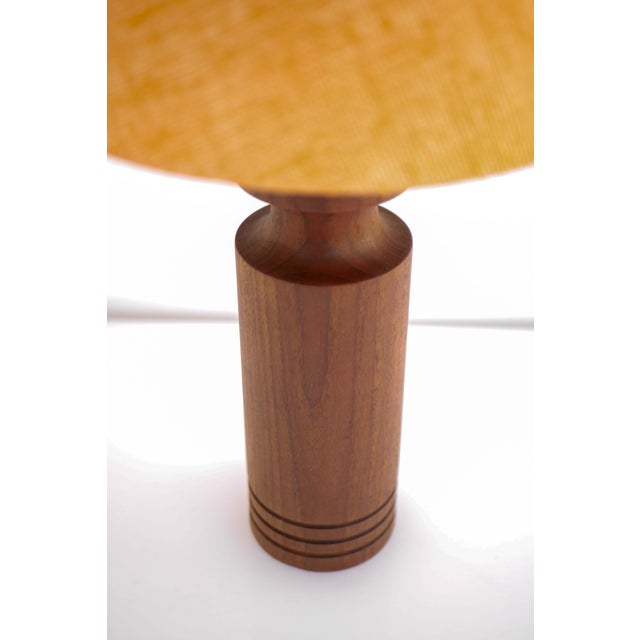Large Mid-Century Modern Danish Teak Table Lamp For Sale - Image 9 of 12