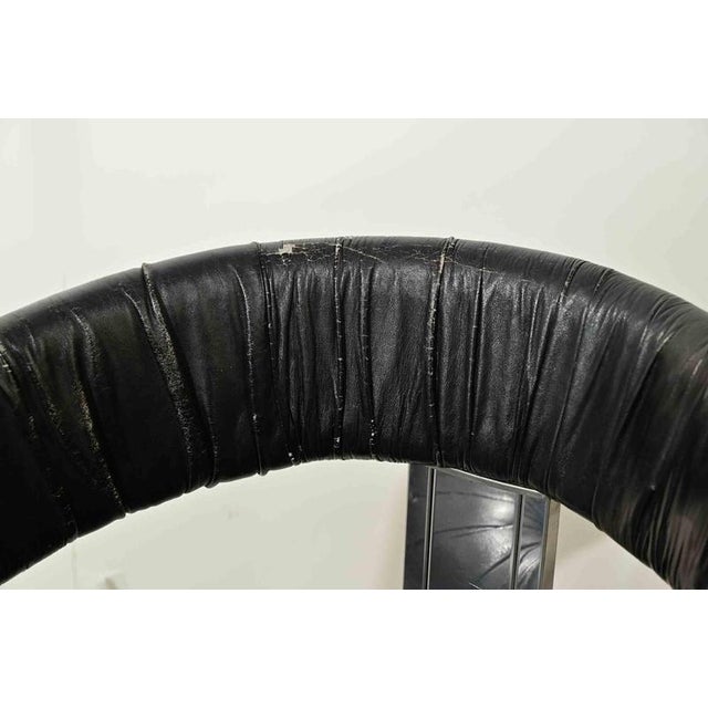 1970s Leather and Steel Chairs by Eckart Muthesius, 1970s, Set of 7 For Sale - Image 5 of 7