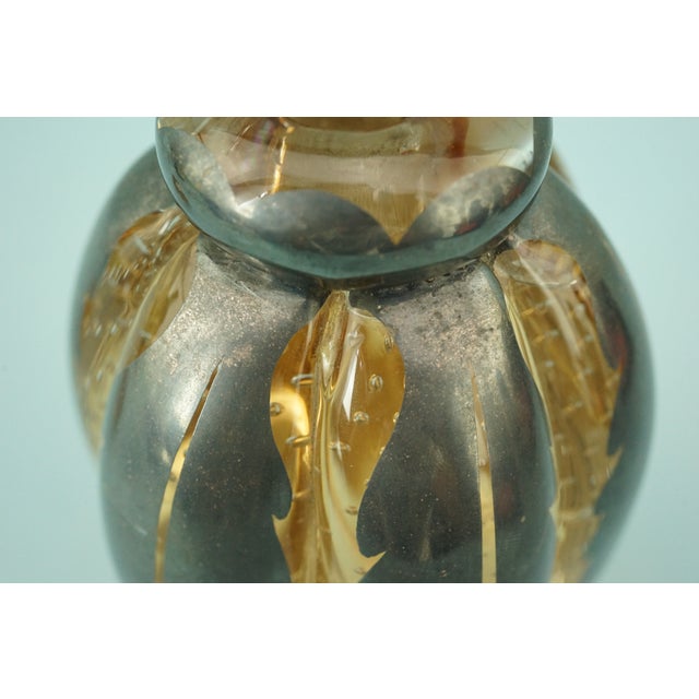 Vintage Art Deco Bottle in Murano Pulegoso Glass by Flavio Poli, 1920s For Sale - Image 13 of 18