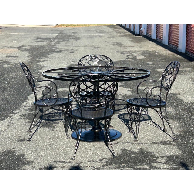 Perfect for your outdoor space! The table measures 47.5x30 and the chairs measure 17x18.5x33.5 The table needs glass that...