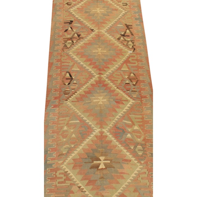 Vintage Turkish Kilim Area Rug 5'2 X 10' For Sale - Image 4 of 9