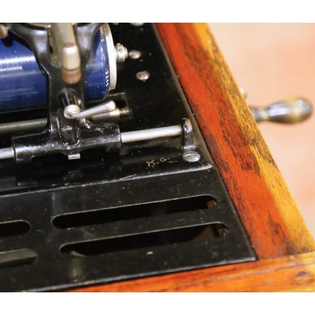 Early 20th Century Edison Oak Cylinder Phonograph With Blue Amberol Records For Sale - Image 10 of 13