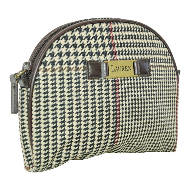 Ralph Lauren Houndstooth Wallet Cosmetic Bag For Sale