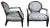 French 2 Brunschwig Fils French Louis XVI Library Club Modern Fauteuil Arm Chairs For Sale - Image 3 of 13