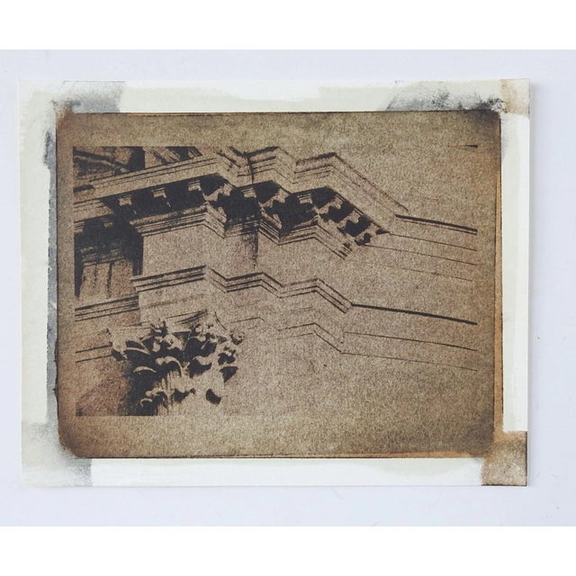 Late 20th century sepia cyanotype photograph on heavy paper by Eric C. Weller (20th century) Texas. Architectural detail...